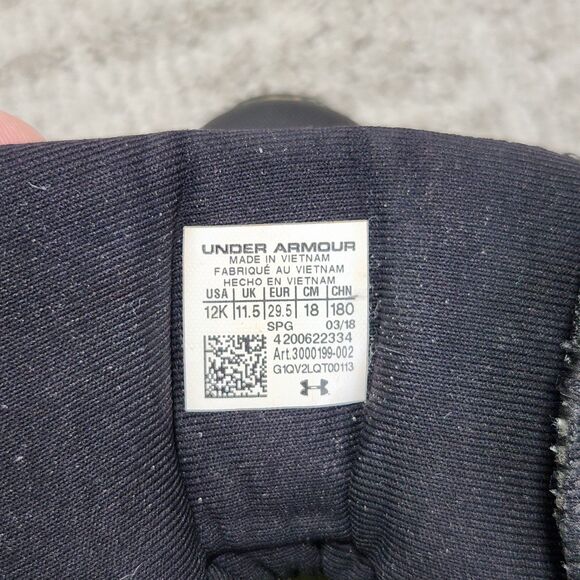 Under Armour Boys Renegade RM Junior Football Cleats black white size 12 child - Picture 2 of 9